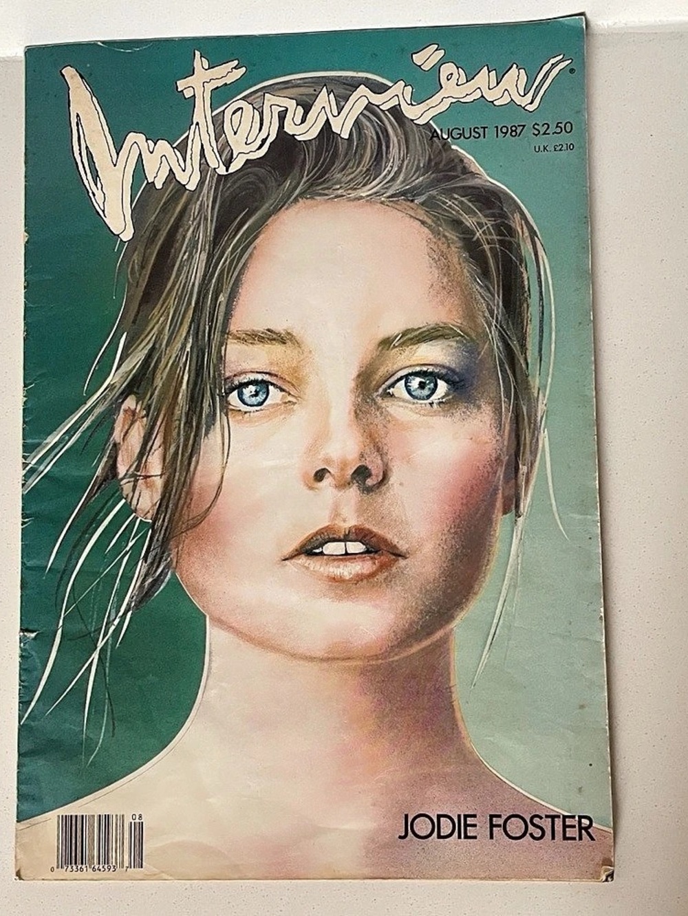 Andy Warhol's Interview Magazine August 1987 Jodie Foster Cover
